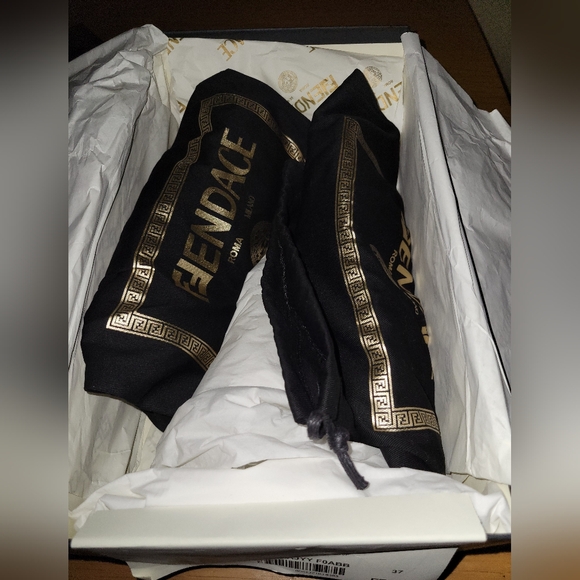 FENDACE Black Slides w37 FENDI X VERSACE collaboration - Picture 12 of 15